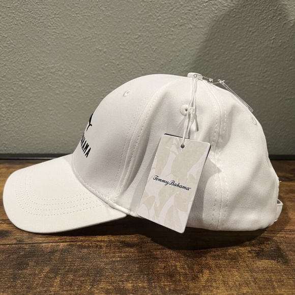 TOMMY BAHAMA “Tip Your Cap” Embroidered Marlin Hat Mens White Adjustable NWT - Picture 2 of 8